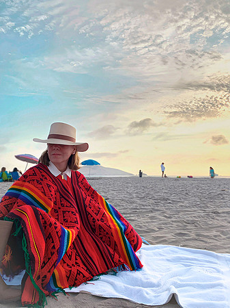 18x24 poncho rojo