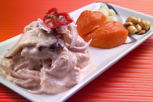 ceviche en crema de rocoto@@