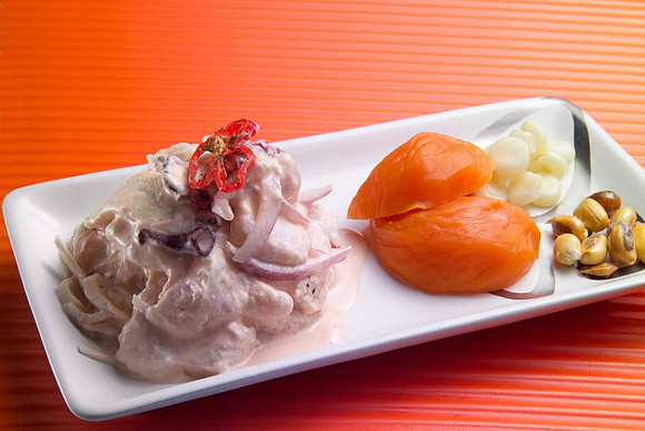 ceviche en crema de rocoto@@@