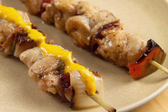brochetas de pollo@