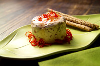 dip pinientos y tocino
